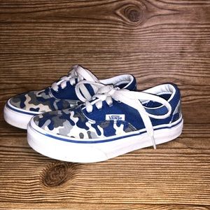 Vans size 11.5 kids blue camo Dodgers lace up